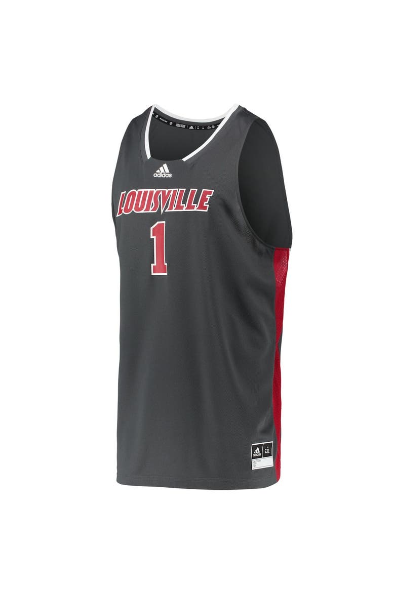 Men's adidas #1 Gray Louisville Cardinals Reverse Retro Jersey, Alternate, color, Gray