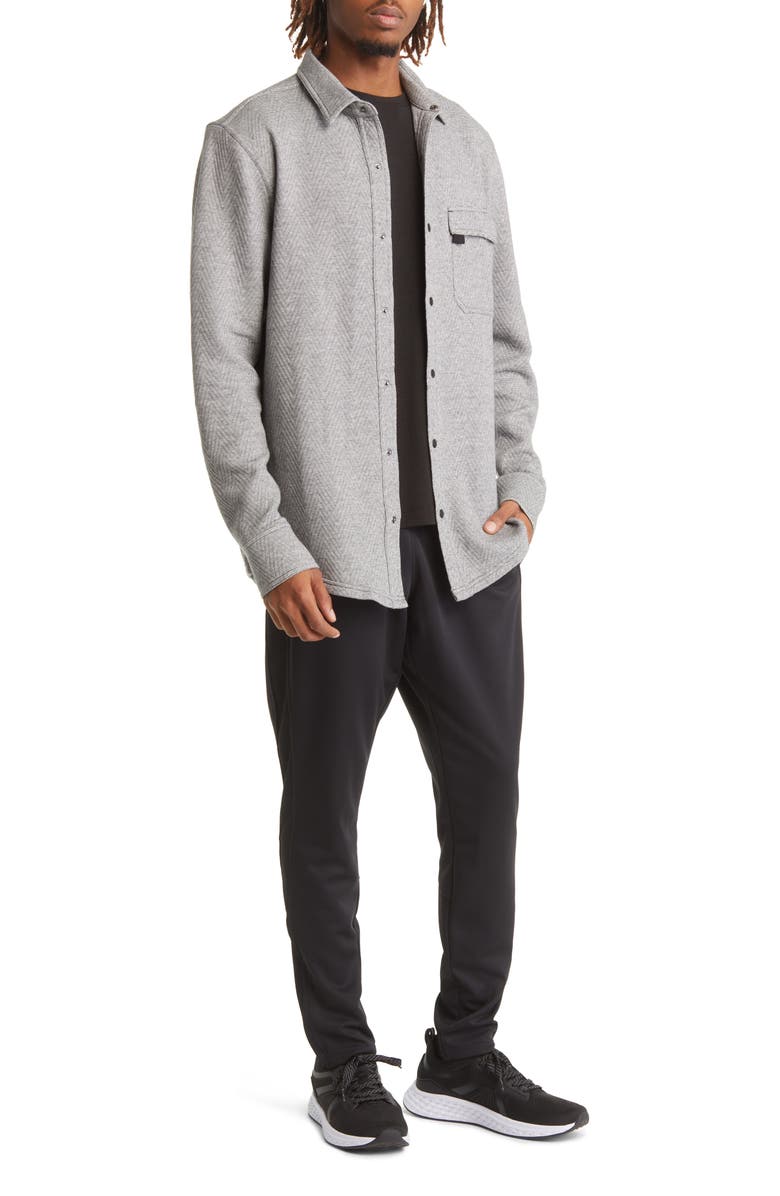 Zella Commuter Herringbone Shirt Jacket, Alternate, color, 