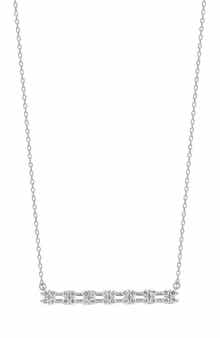 Audrey 18k Gold Diamond Bar Pendant Necklace
