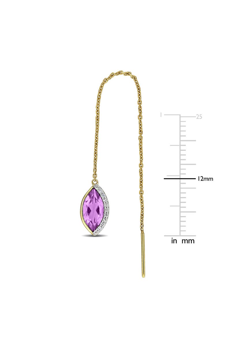 Julianna B. Gemstone 
Diamond Threader Earrings 14K, Alternate, color, Amethyst