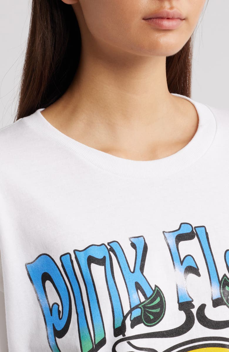 Merch Traffic Pink Floyd Long Sleeve Cotton Graphic T-Shirt, Alternate, color, Solid White