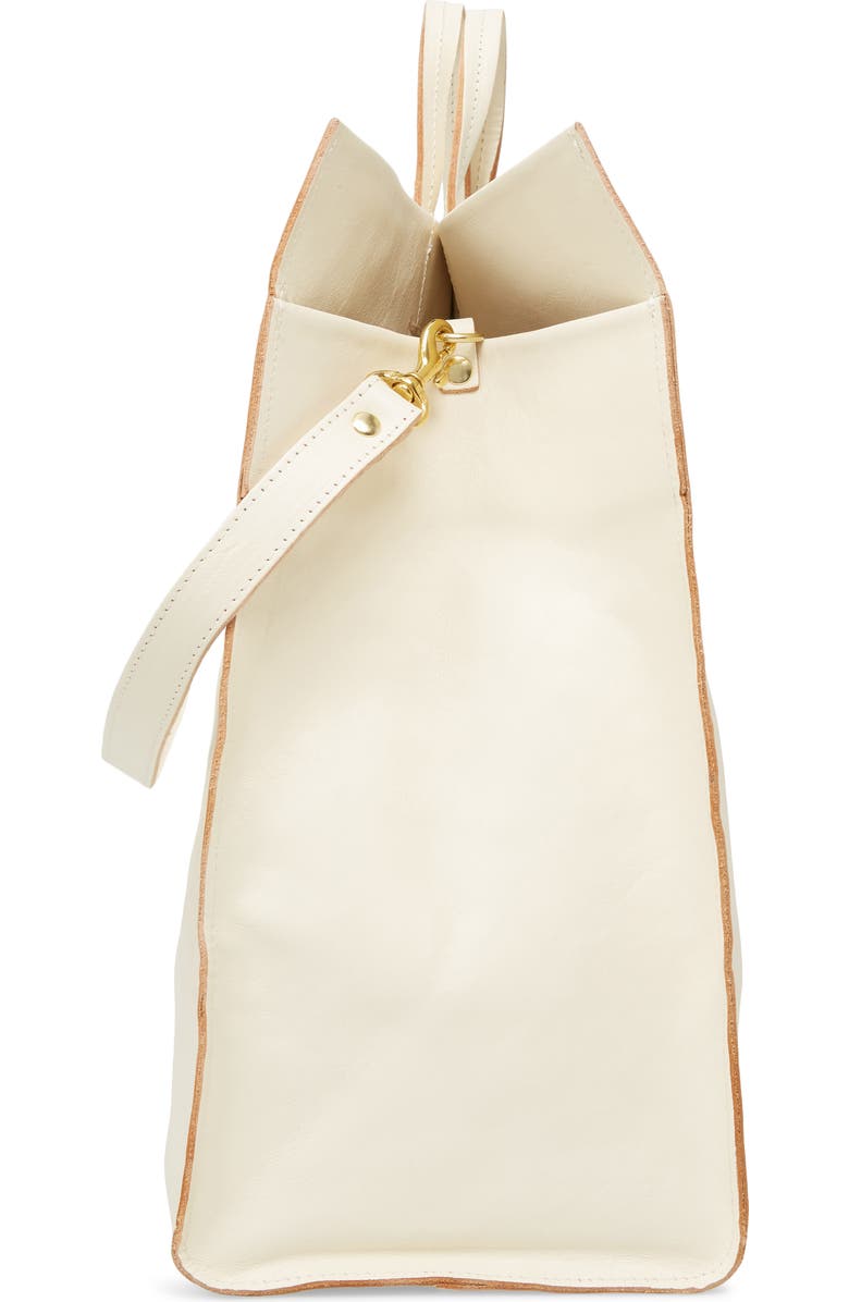 Clare V. Simple Stripe Leather Tote, Alternate, color,