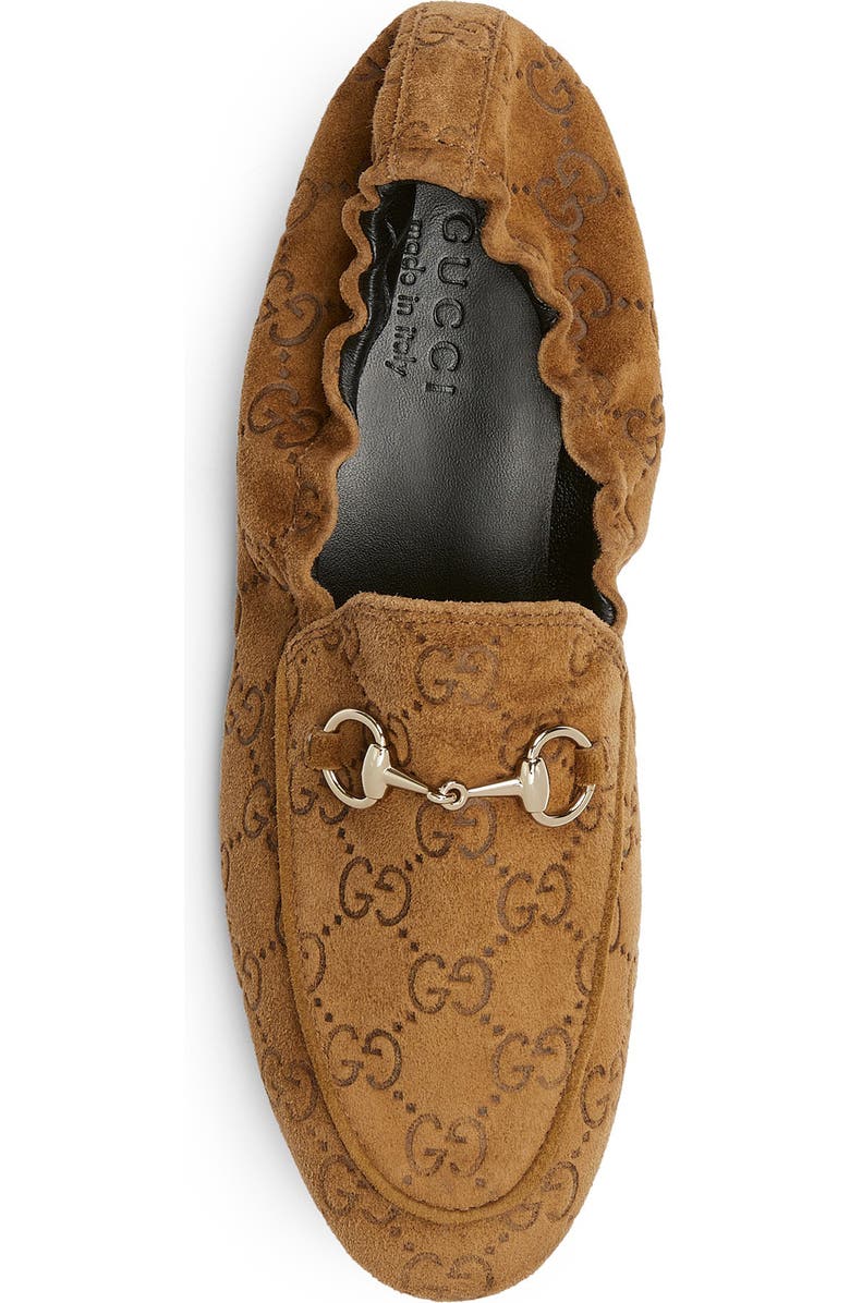 Gucci Jordaan GG Motif Bit Loafer, Alternate, color, Brown