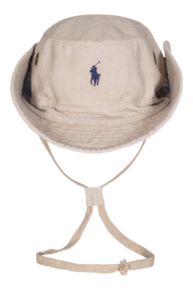 Logo Embroidered Adjustable Bucket Hat, Alternate, color, COASTAL BEIGE
