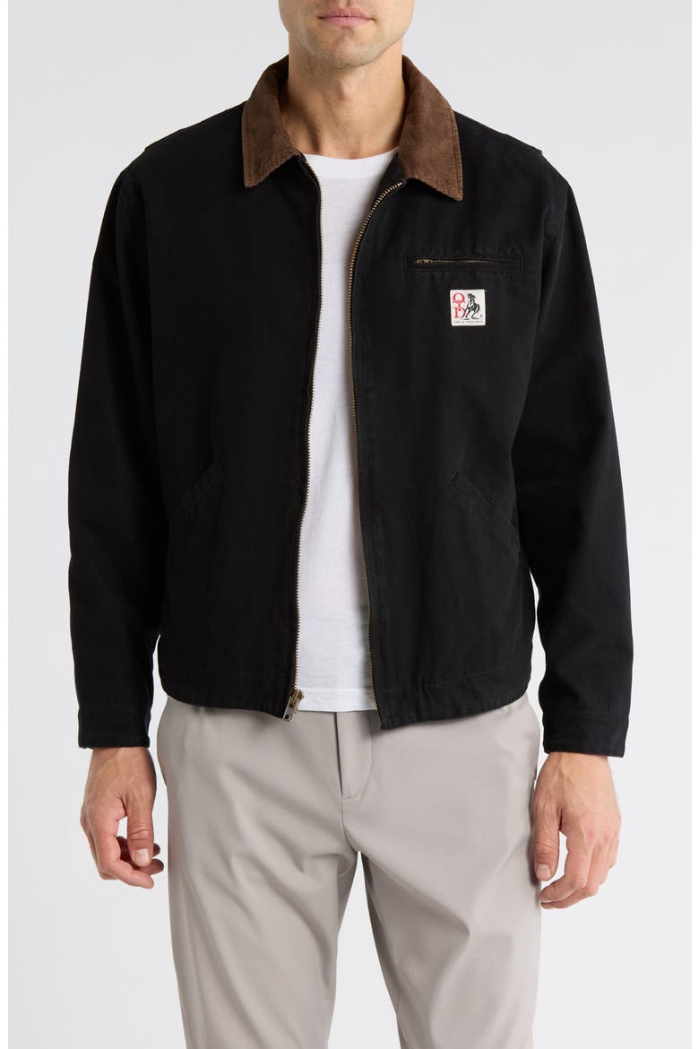 Prairie Cotton Canvas Jacket, Main, color, WASHED BLACK