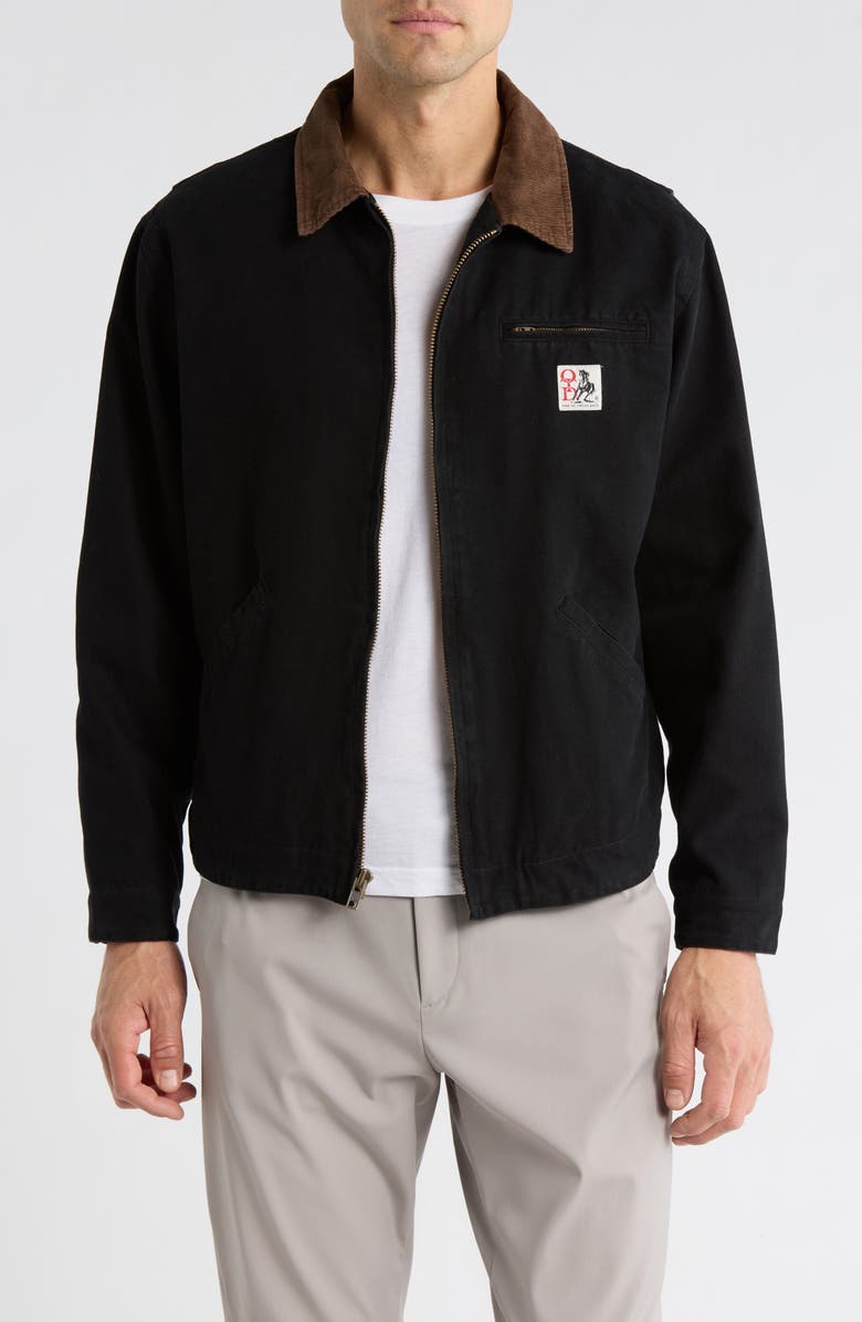 ONE OF THESE DAYS Prairie Cotton Canvas Jacket, Main, color, Washed Black