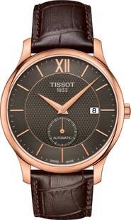 Tissot Tradition Automatic Leather Strap Watch, 40mm