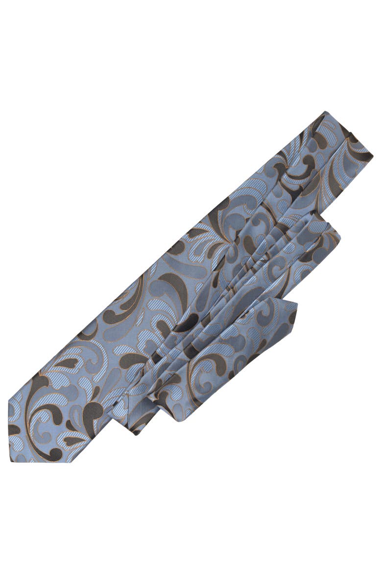 Corado - Silk Jacquard Tie for Men, Alternate, color, Blue