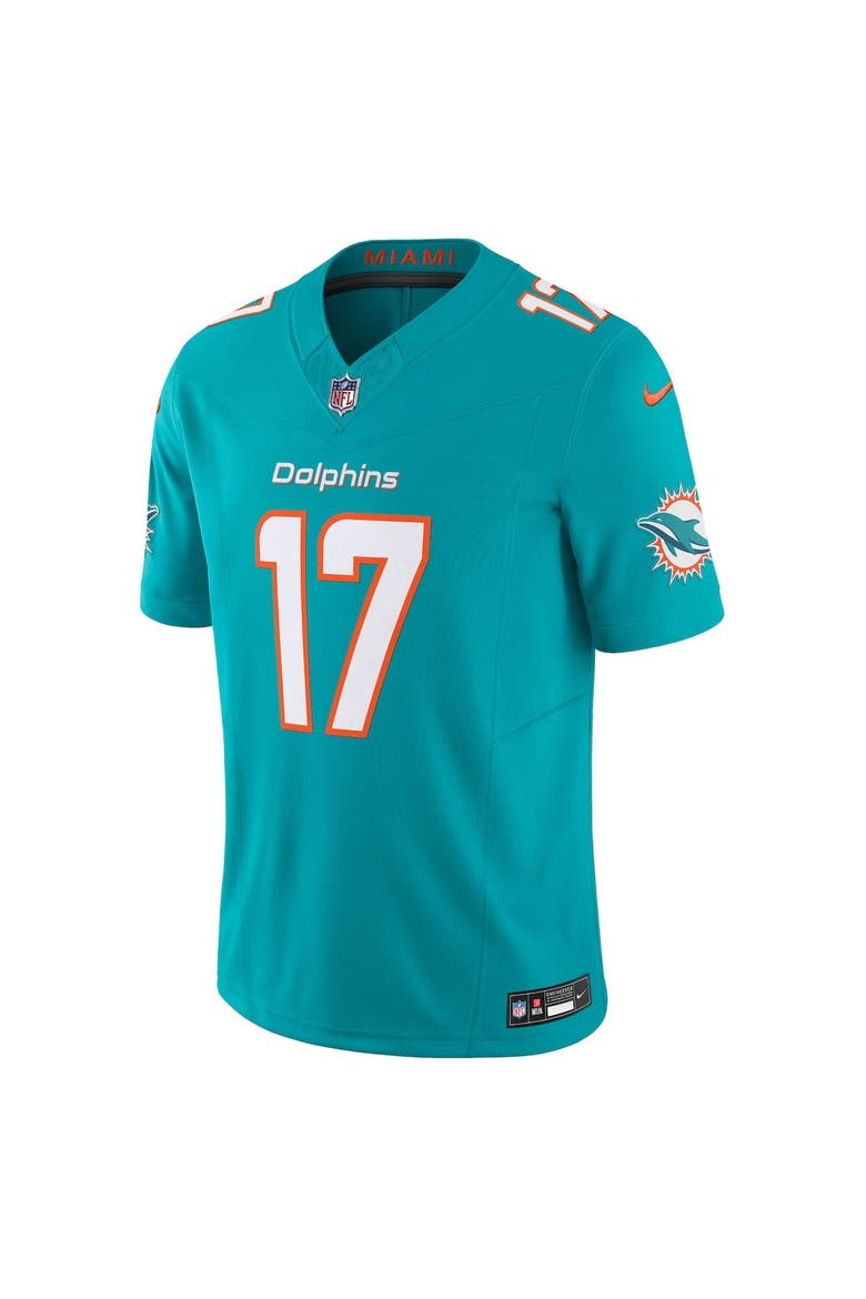 Men's Nike Jaylen Waddle Aqua Miami Dolphins Vapor F.U.S.E. Limited Jersey, Alternate, color, Aqua