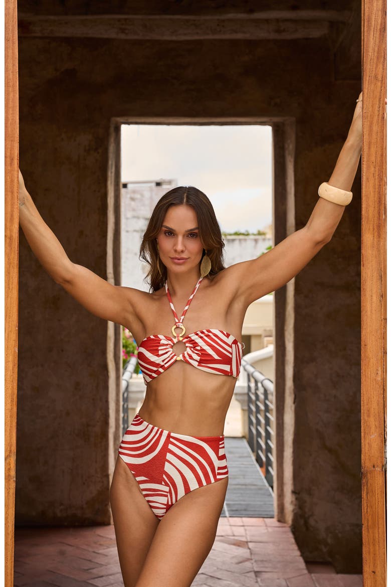 Bandeau Bikini Top, Alternate, color, CHUTNEY