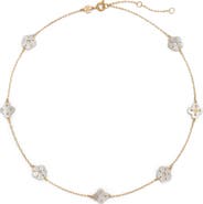 Tory Burch Forget Me Not Mother of Pearl Station Necklace