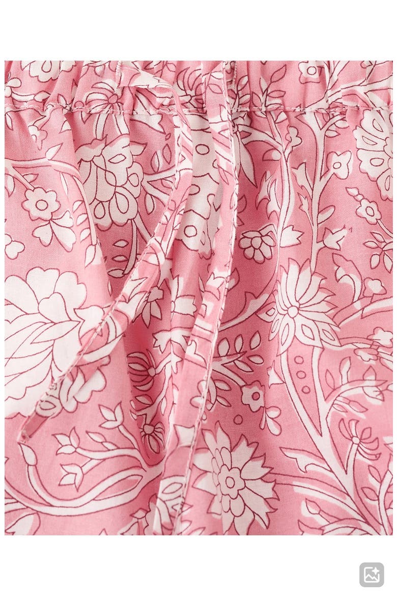 Floral Print Cotton Short Pajamas, Alternate, color, PINK