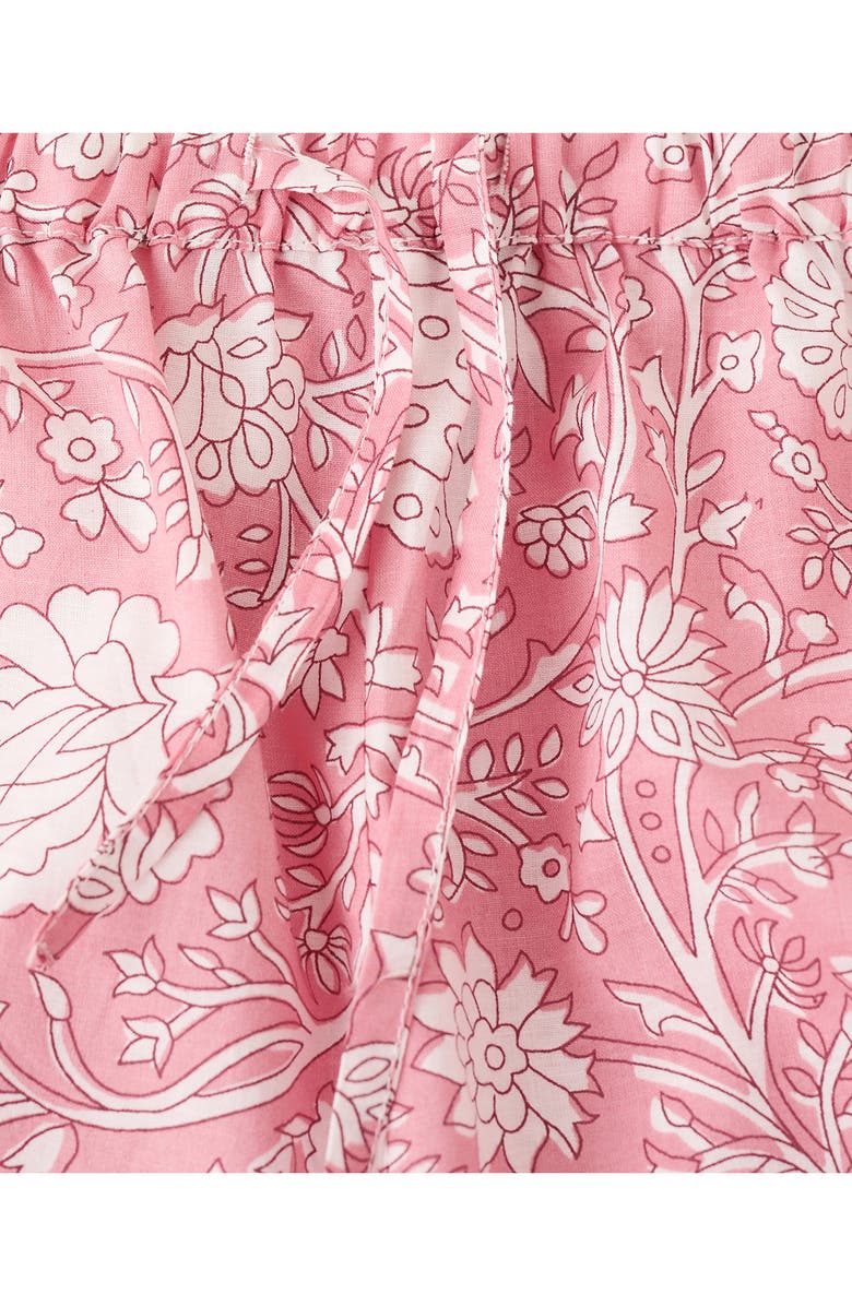 MANGO TEEN Floral Print Cotton Short Pajamas, Alternate, color, Pink
