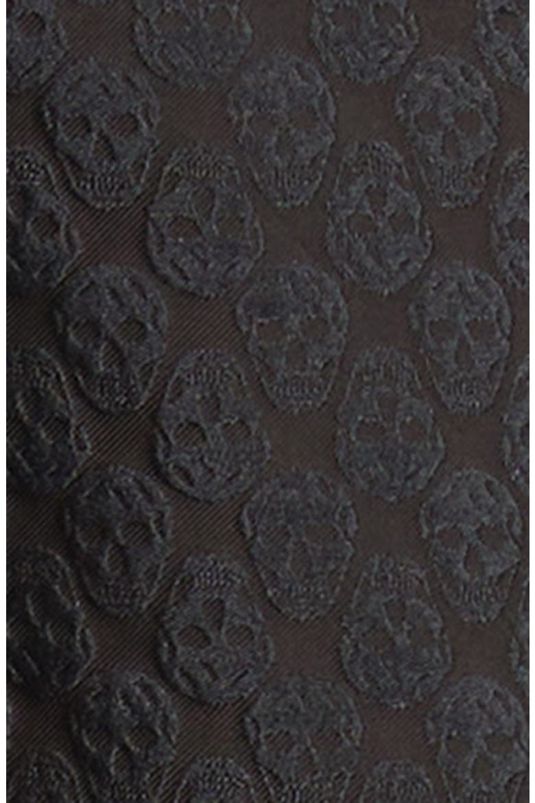 Skull Jacquard Satin Shorts, Alternate, color, BLACK/ BLACK