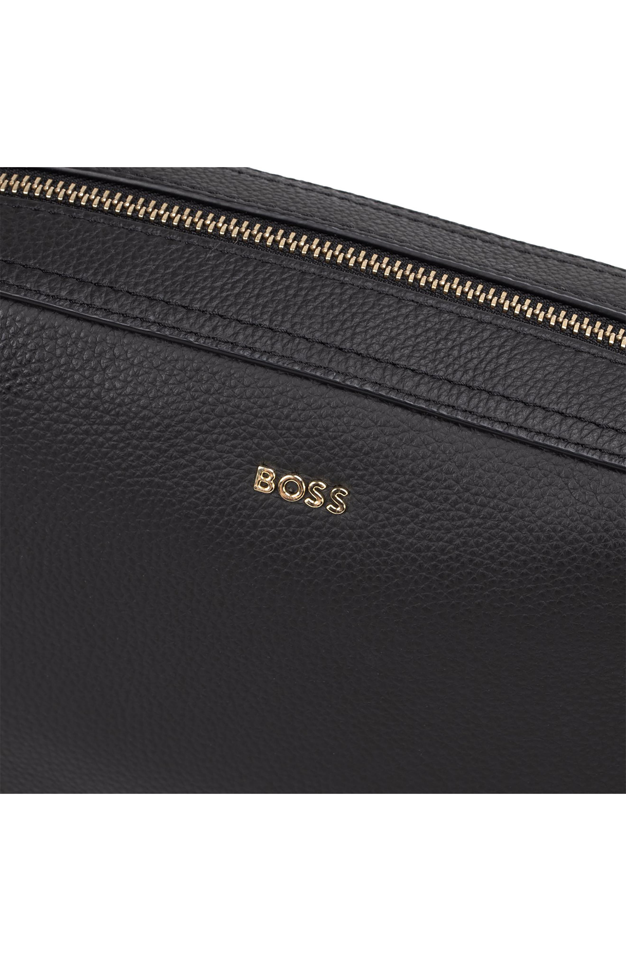 Lenah Leather Crossbody Bag, Alternate, color, BLACK