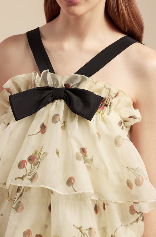 REBECCA TAYLOR REBECCA TAYLOR CHERRY TIERED ORGANZA DRESS 