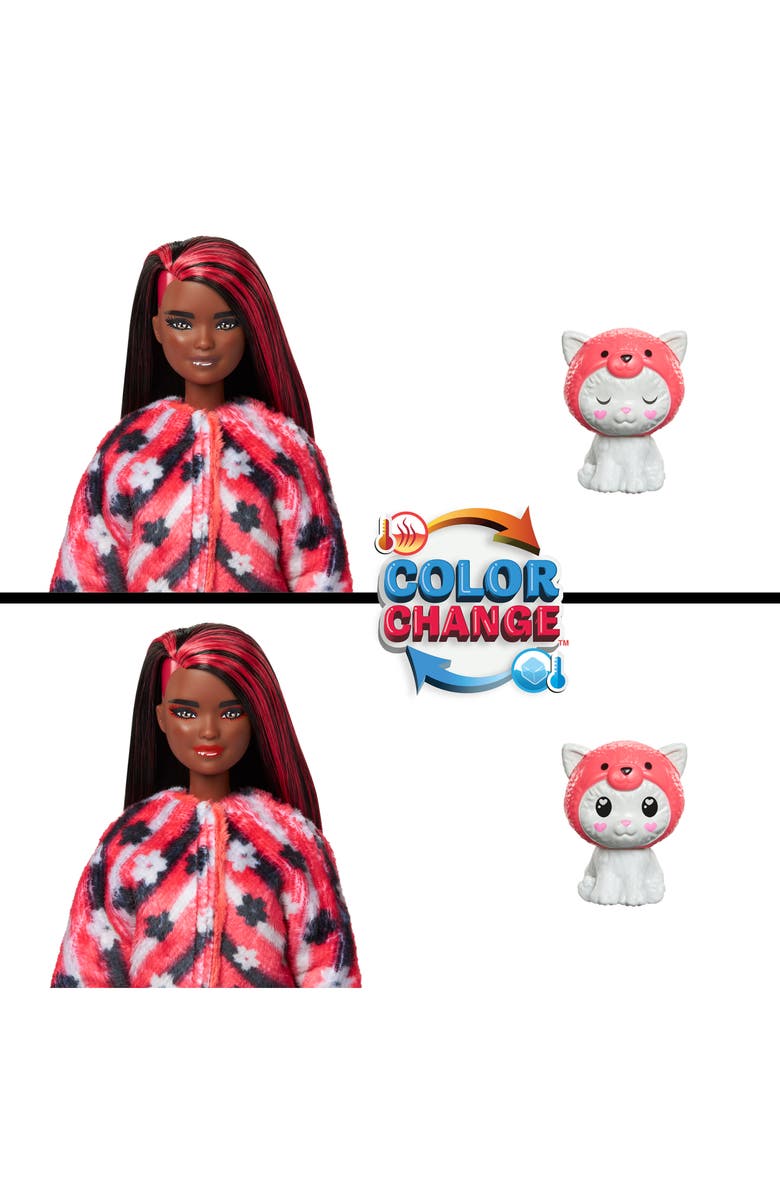 Barbie <sup>®</sup> Cutie Reveal<sup>™</sup> Kitten as Red Panda Doll with 10 Surprises, Alternate, color, 