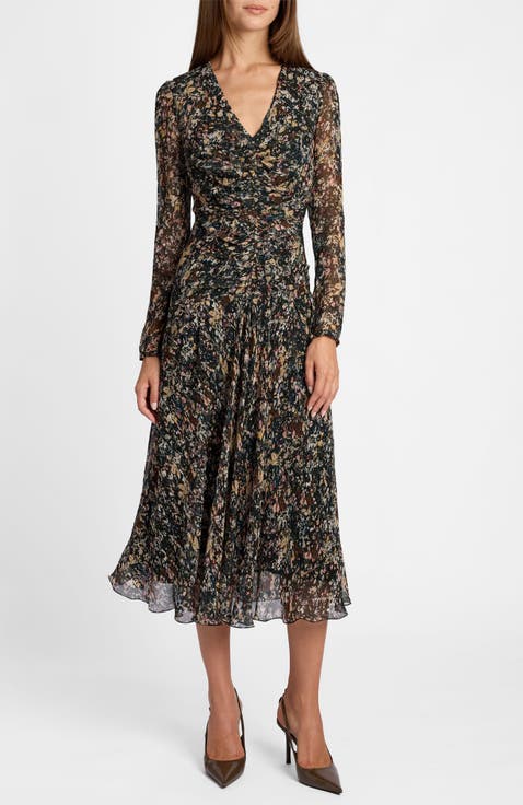 Sonia Long Sleeve Ruched Dress