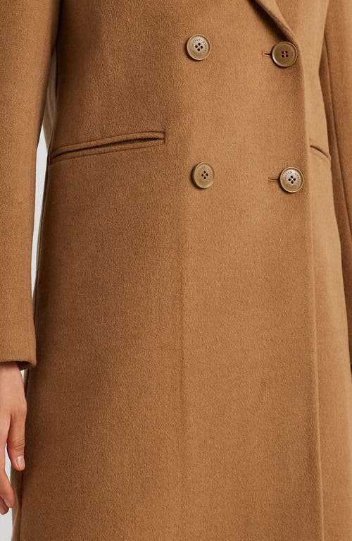 Ralph Lauren Double-breasted Wool-blend Cocoon Coat In Brown