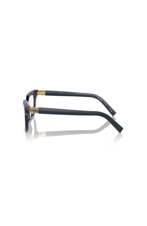 Miu Miu 51mm Rectangle Optical Glasses In Blue