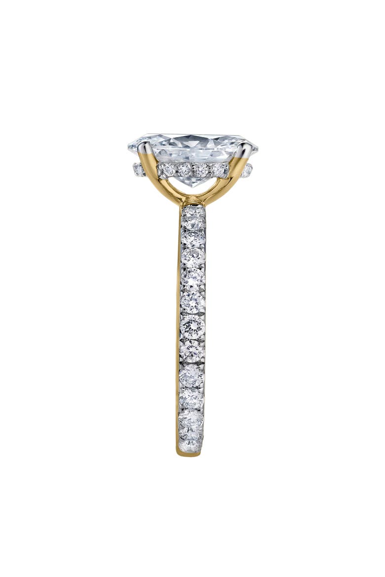 Eliana 14K Yellow Gold Oval Lab Grown Diamond Hidden Halo Engagement Ring - 2 Ct, Alternate, color, 14K Yellow Gold