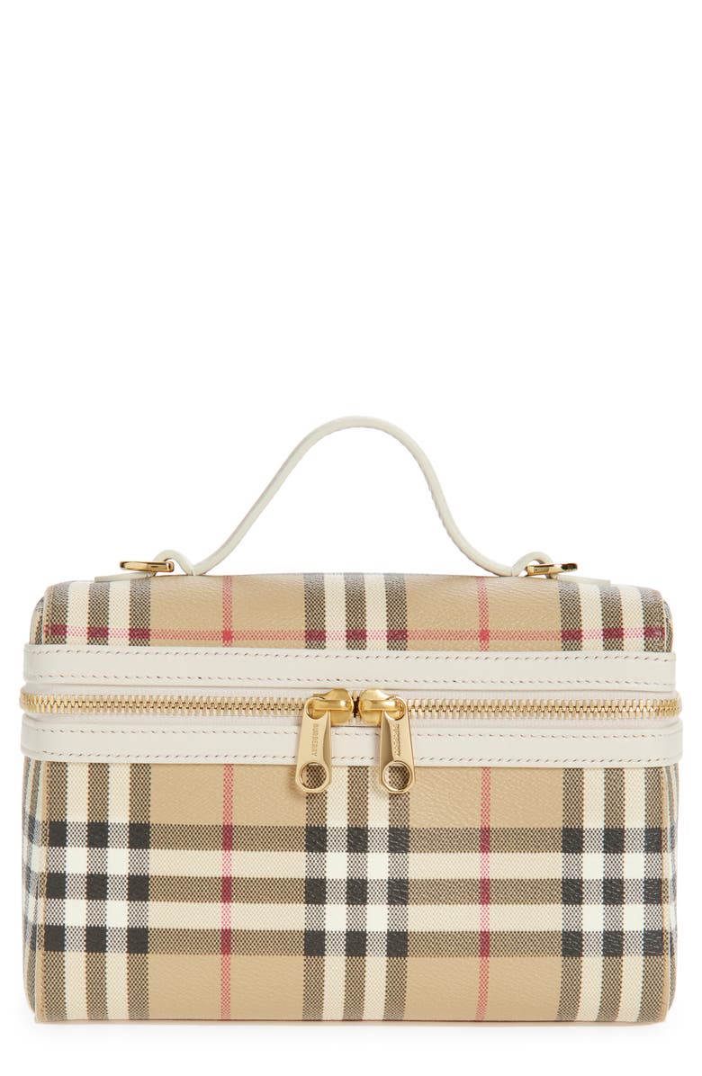 Burberry Check Coated Canvas Vanity Case, Main, color, Vintage Check/ Soap