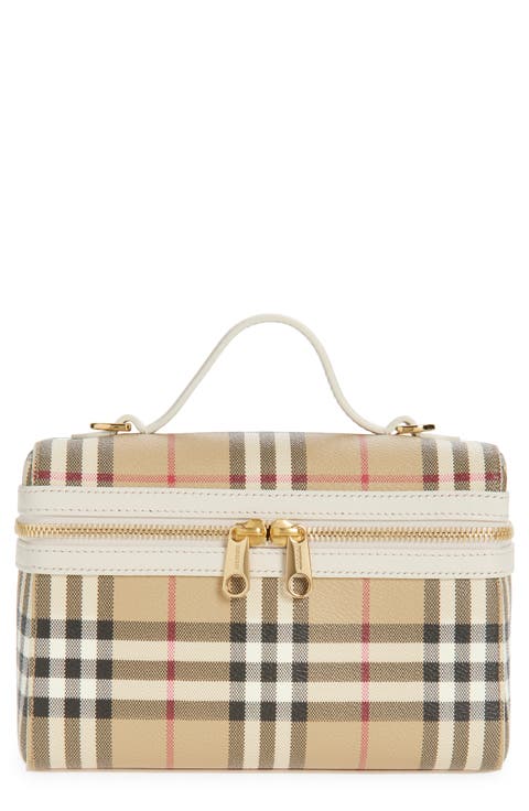 Check Coated Canvas Vanity Case