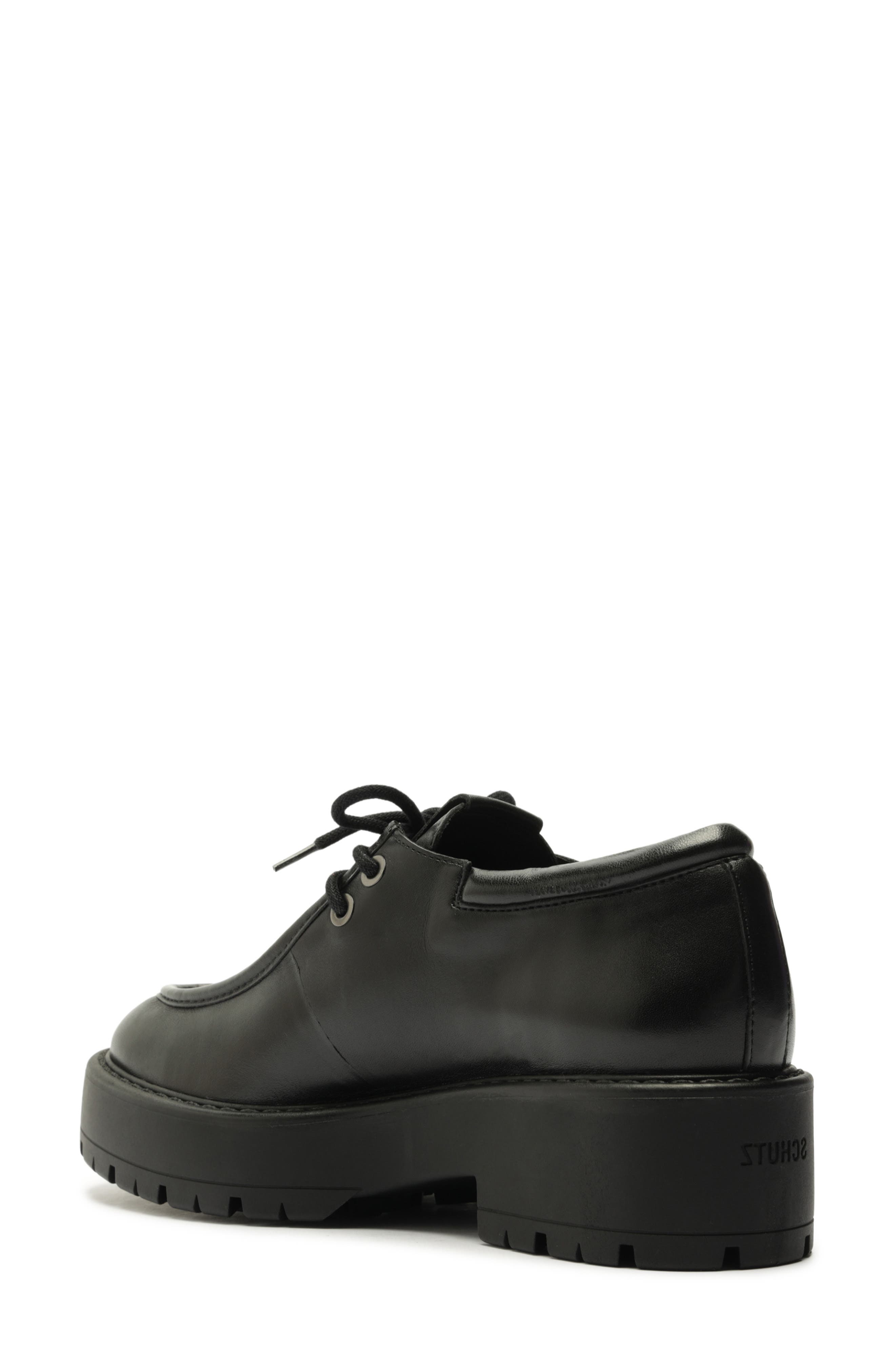 Schutz Cia Platform Loafer, Alternate, color, Black