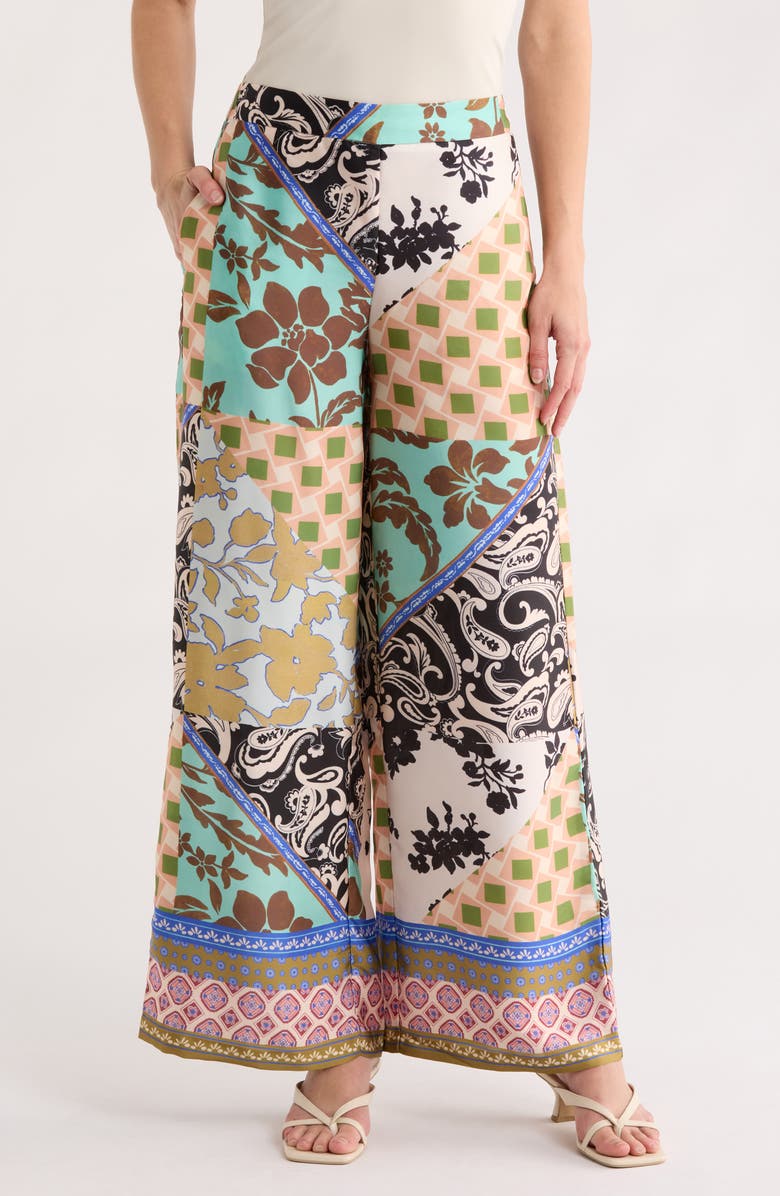 INDUSTRY REPUBLIC CLOTHING Multicolor Wide Leg Pants, Main, color,