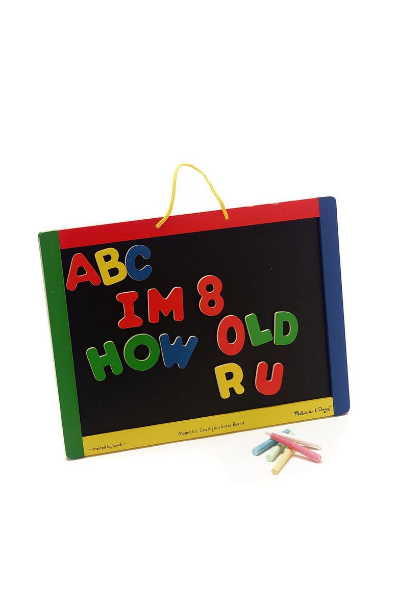 Melissa & Doug Magnetic Chalk & Dry Erase Board, Alternate, color, 
