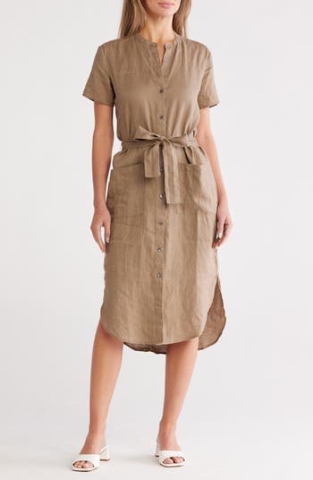 James Perse Elongated Tie Waist Shirtdress | Nordstromrack