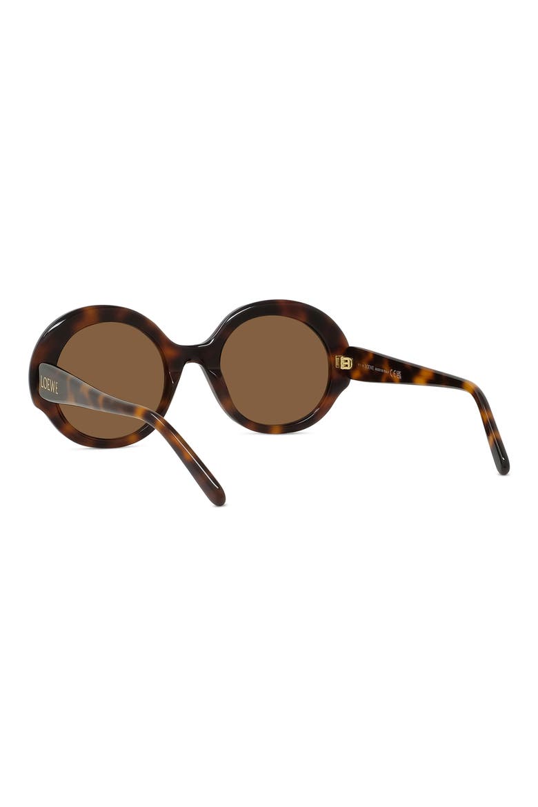 Thin 52mm Round Sunglasses, Alternate, color, DARK HAVANA / BROWN
