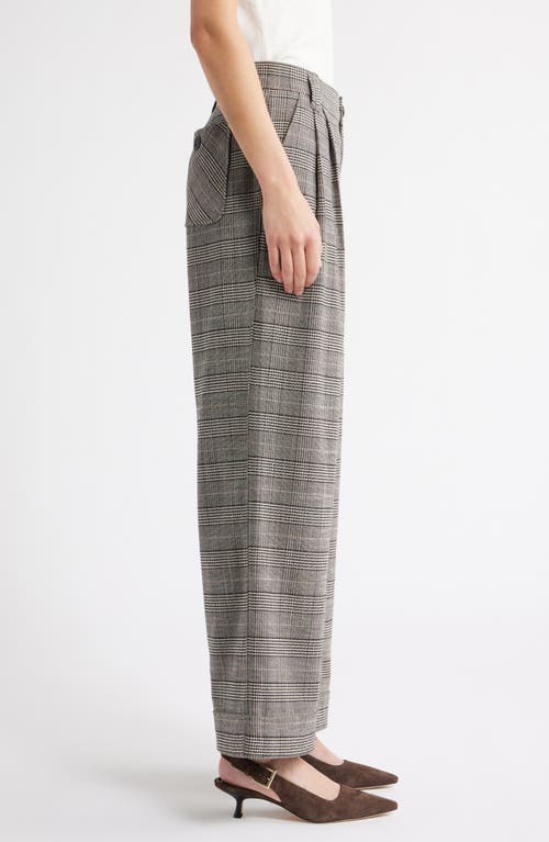 Wit & Wisdom Skyrise Glen Plaid Pleated Wide Leg Trousers