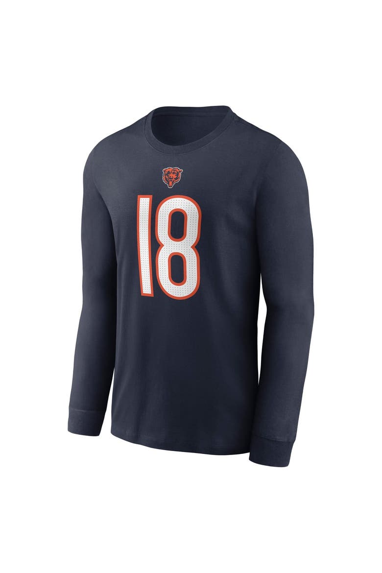 Men's Nike Caleb Williams Navy Chicago Bears Name & Number Long Sleeve T-Shirt, Alternate, color, Navy