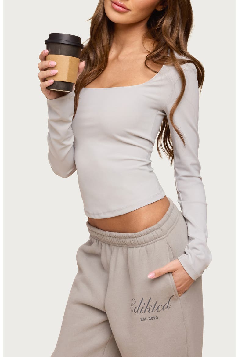 Hayden Long Sleeve Top, Alternate, color, LIGHT-GRAY