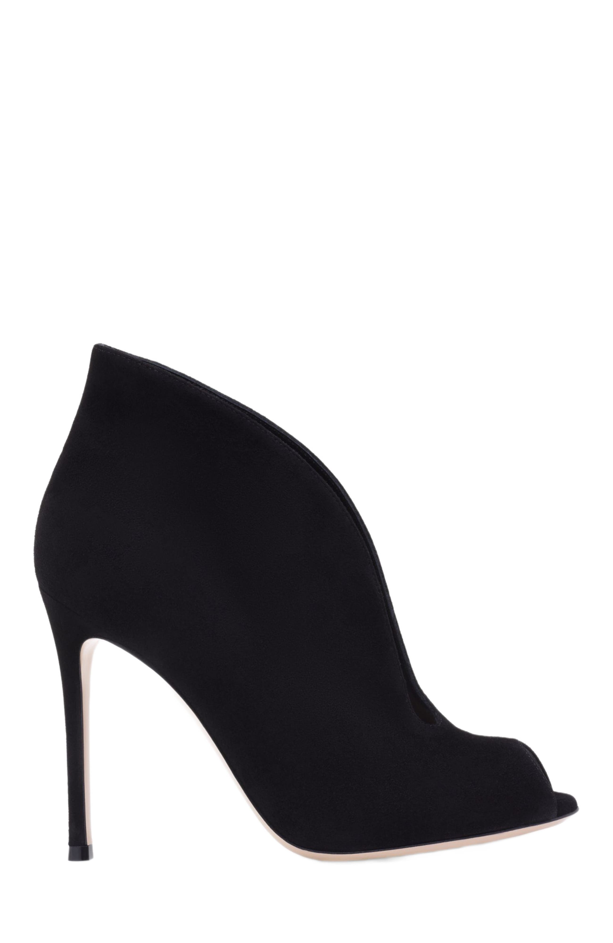 Gianvito Rossi Vamp Pump, Main, color, Black Suede