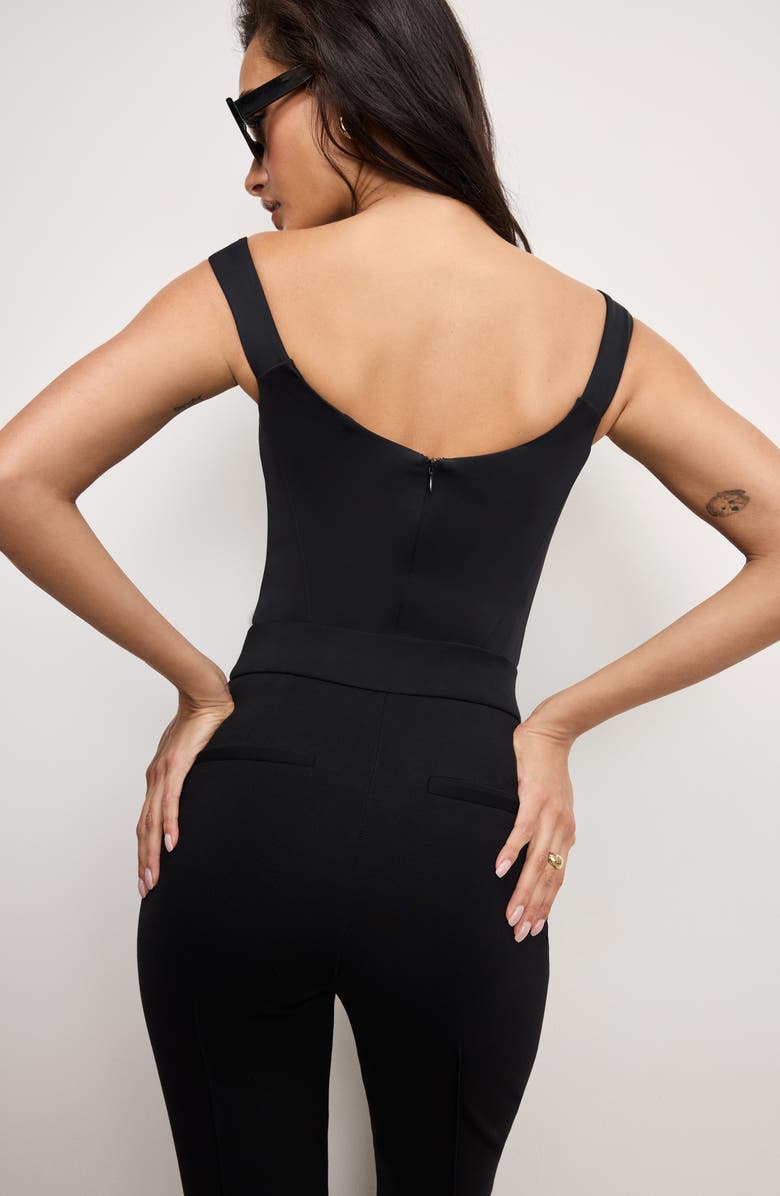 Good American Soft Stretch Kick Flare Ponte Pants, Alternate, color, Black001