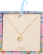 Leith Faux Pearl Shell Pendant Necklace