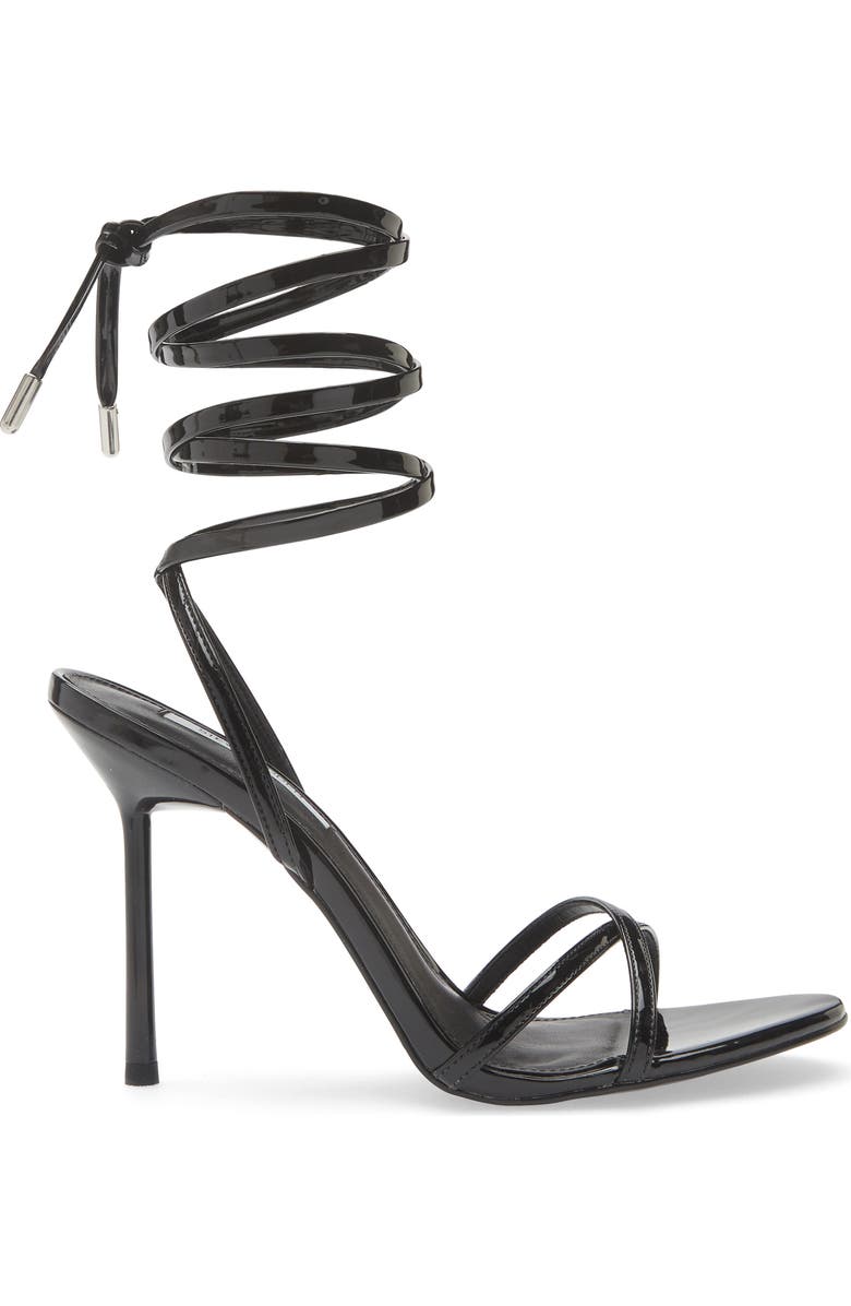 Steve Madden Neri Wrap Heeled Sandal, Alternate, color, Black Patent