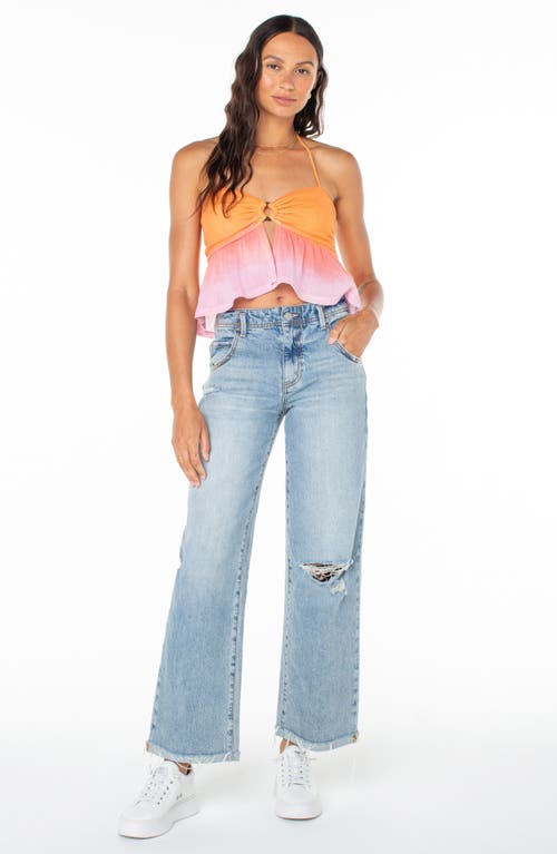 Roxy Magic Hour Ombré Halter Top In Sugar Coral Solid