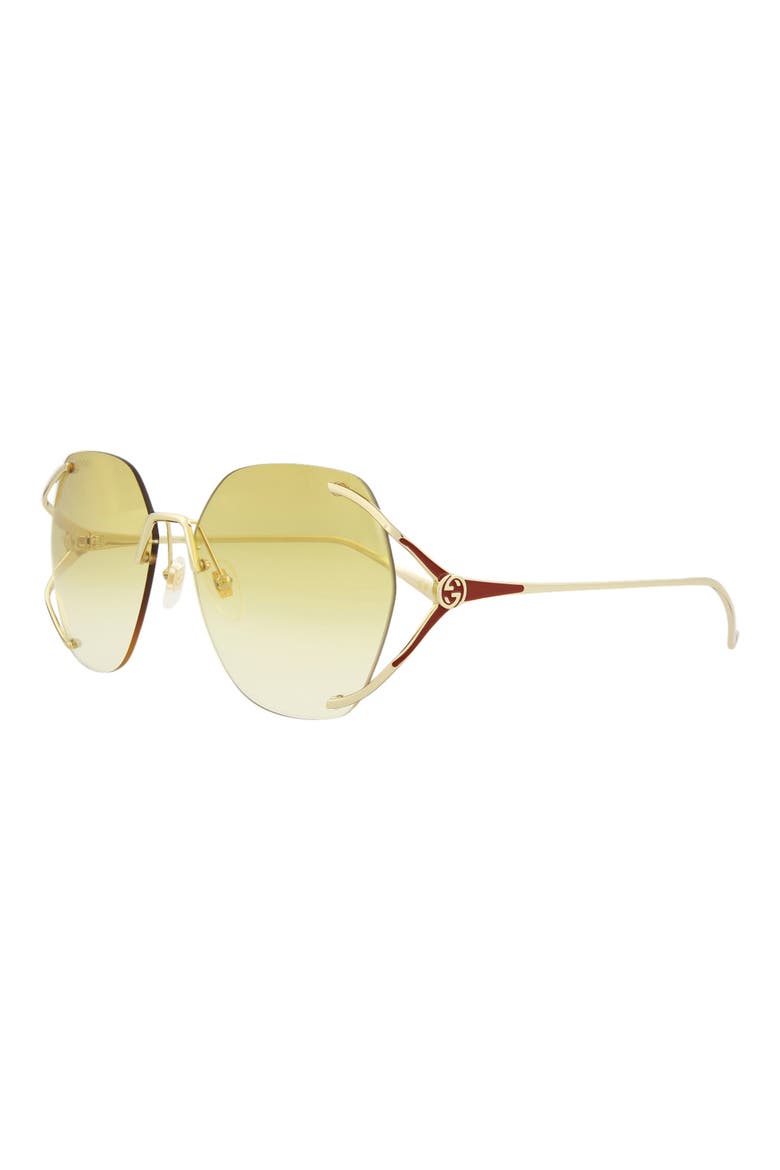 Novelty 59mm Round Sunglasses, Alternate, color, GOLD GOLD YELLOW