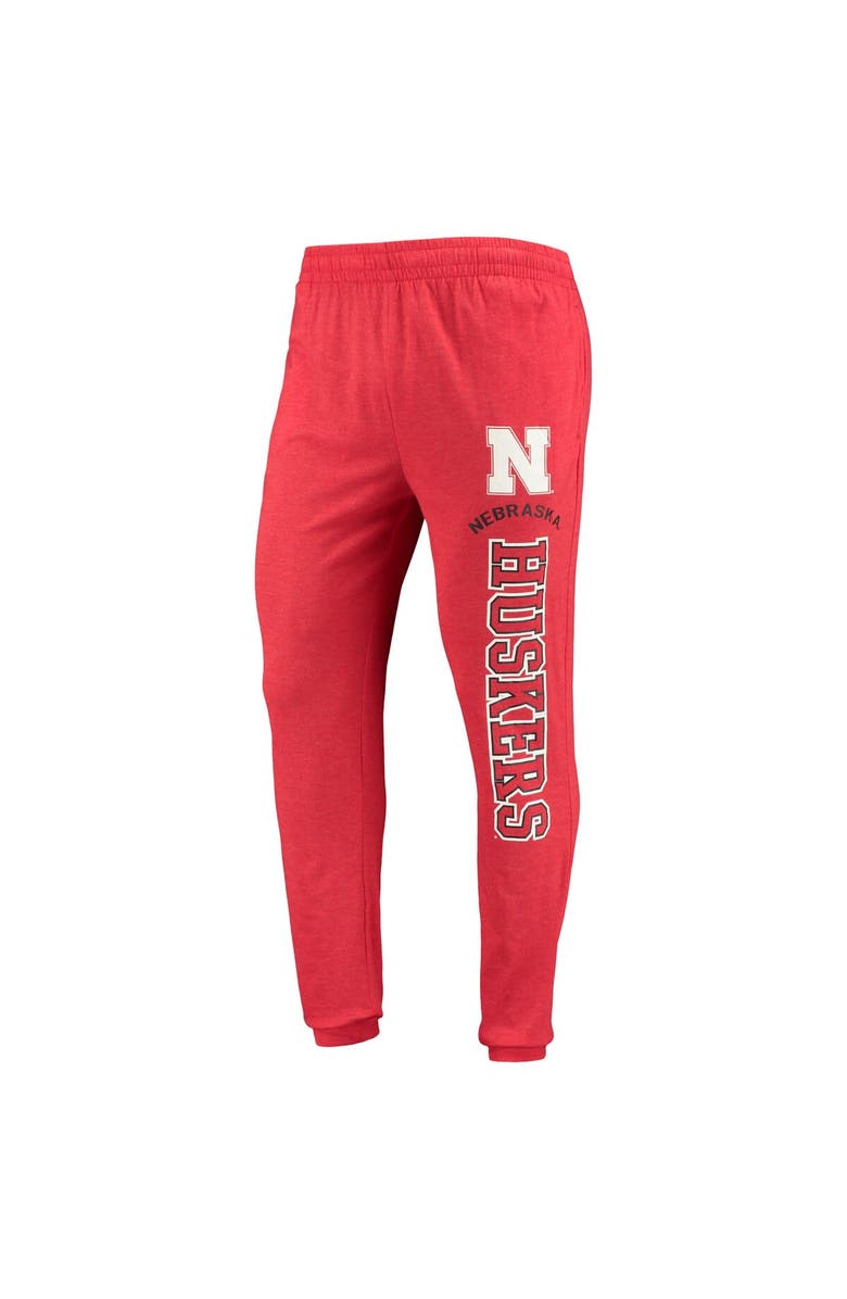 CONCEPTS SPORT Men's Concepts Sport Scarlet/Heather Charcoal Nebraska Huskers Meter Long Sleeve Hoodie T-Shirt & Jogger Pajama Set, Alternate, color, Scarlet