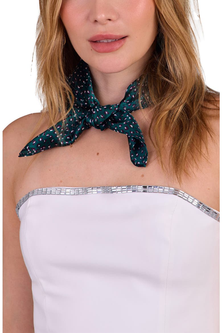 Speckled Silk Scarf, Alternate, color, GREEN