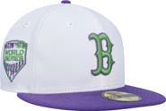New Era Men's New Era White Boston Red Sox  Side Patch 59FIFTY Fitted Hat