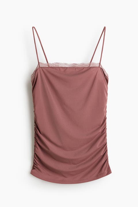 Lace-trimmed Strappy Top