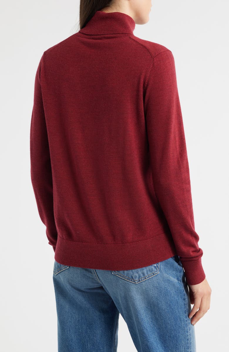 Pendleton Merino Wool Turtleneck Sweater, Alternate, color, Red Dahlia