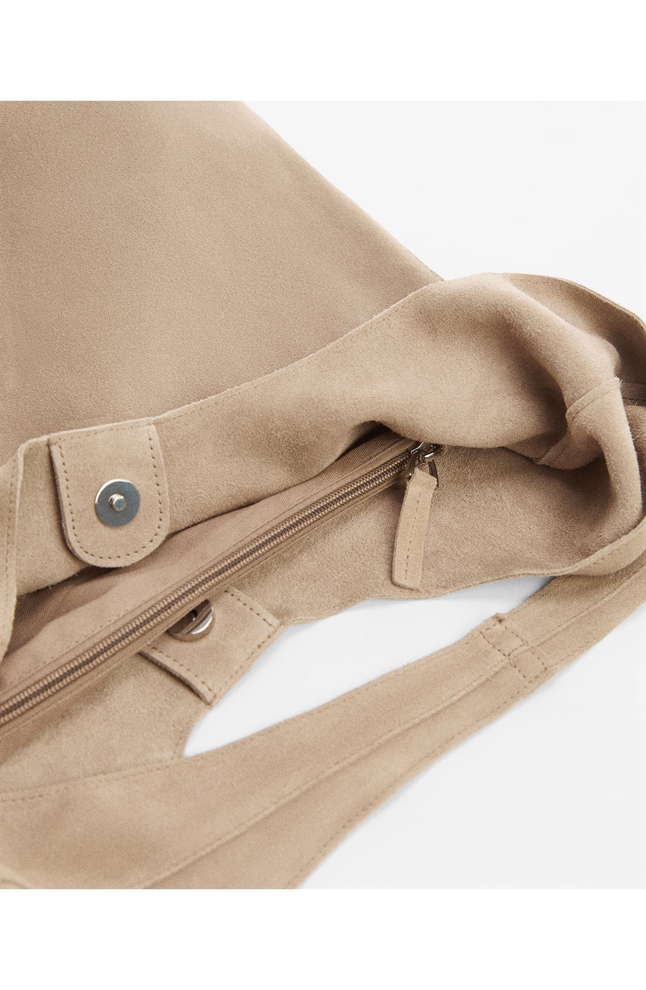 MANGO Suede Shopper Bag, Alternate, color, 