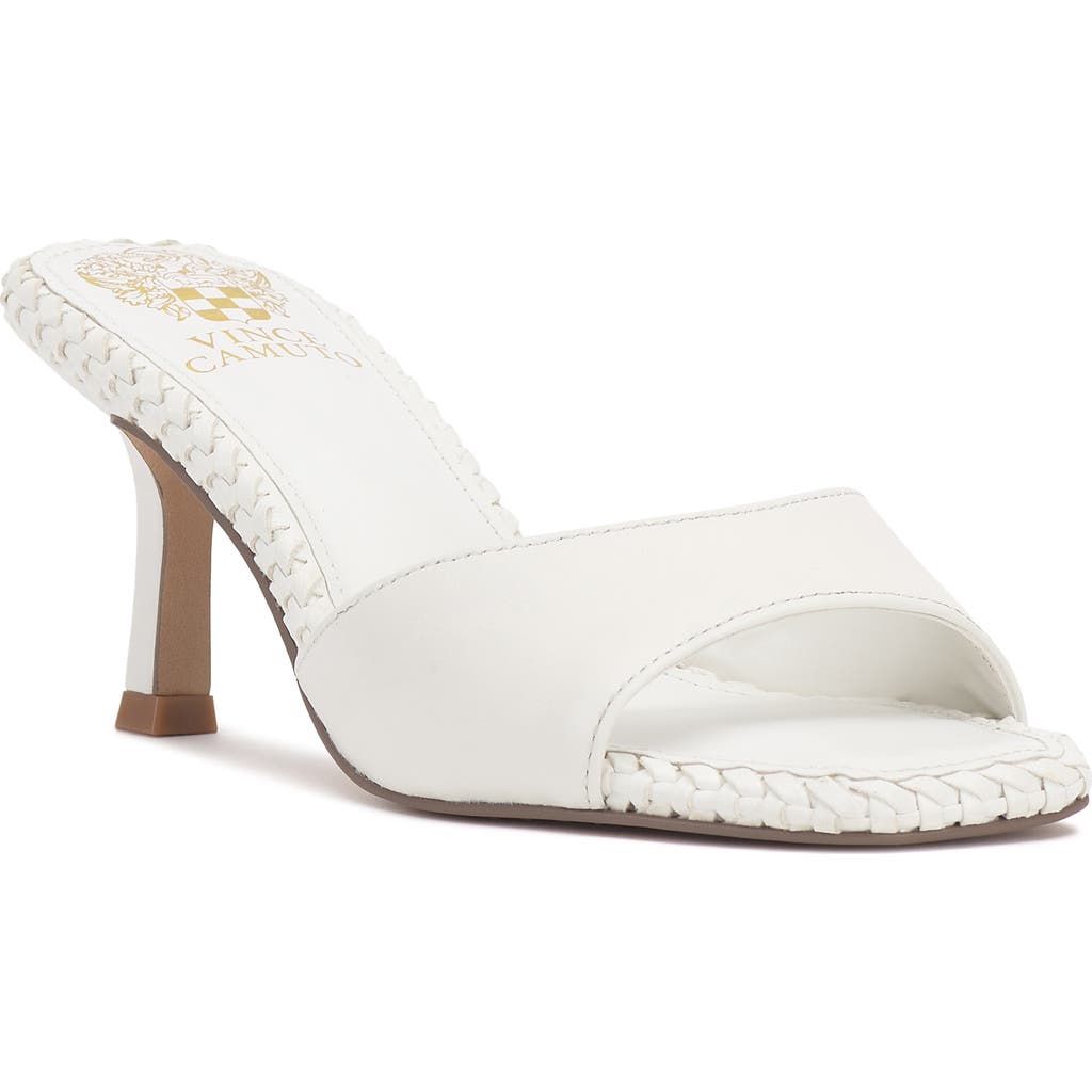 Vince Camuto Women's Emmla Braided-trim Dress Mules In Bianco