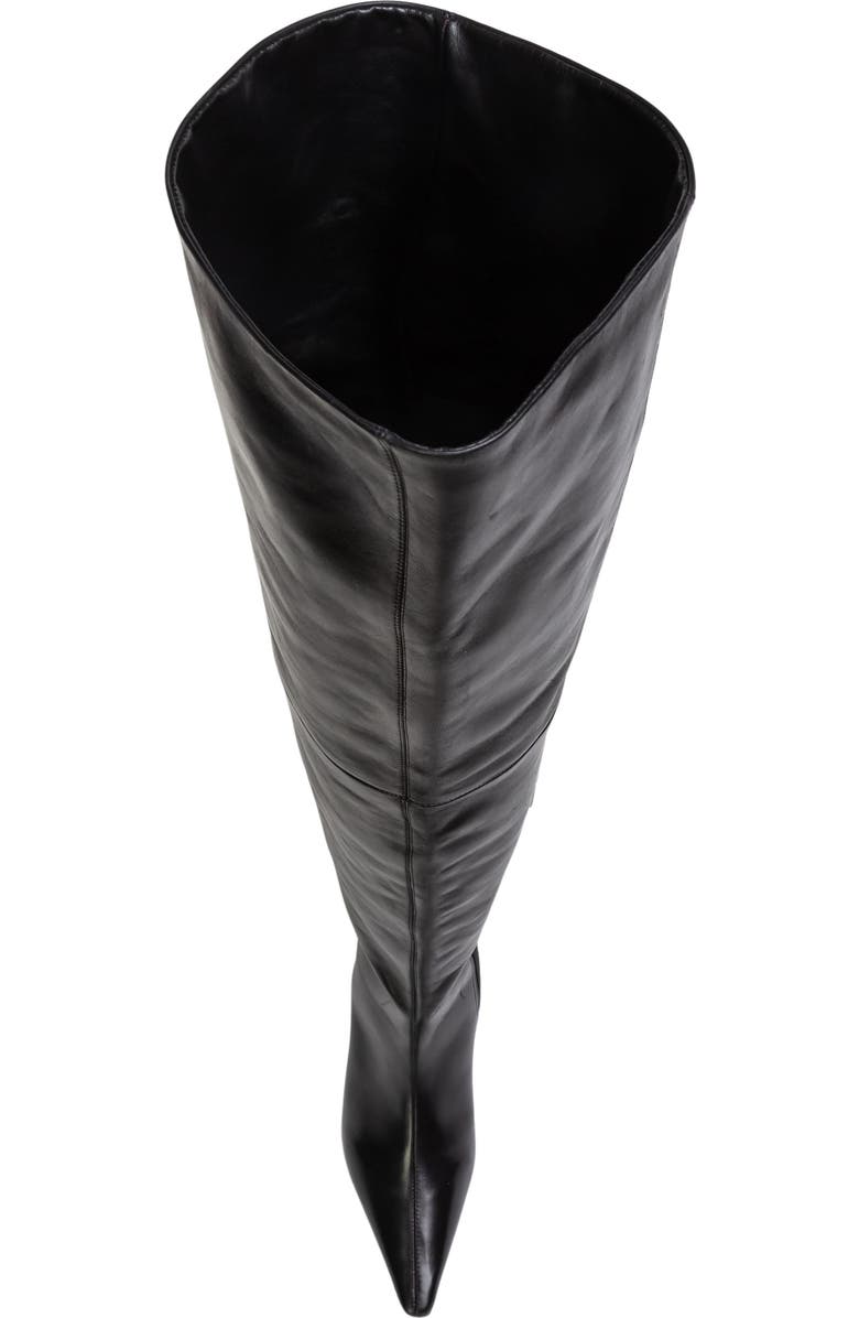 BLACK SUEDE STUDIO Kira 50 Thigh High Boot, Alternate, color, Black Leather