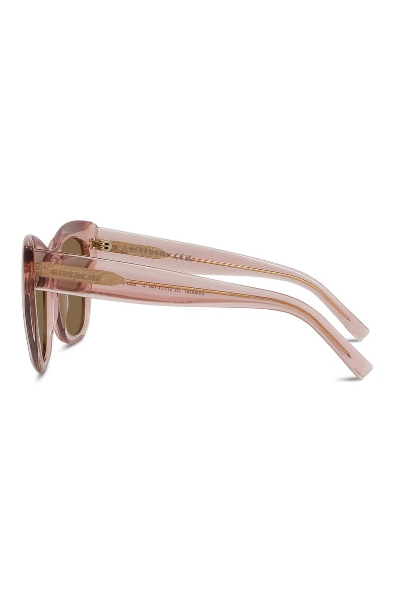 City 53mm Geometric Sunglasses, Alternate, color, SHINY PINK / BROWN